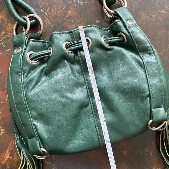 Vintage Green Mini Bag with Tassels - Picture 2 of 7